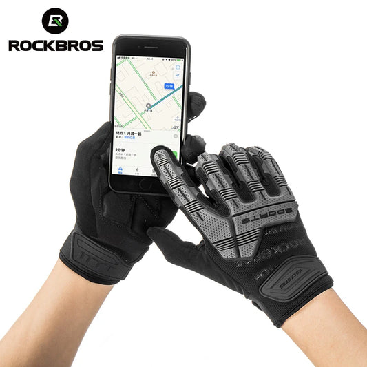 Windproof SBR Touch Screen Full Finger Shockproof Sport Gloves