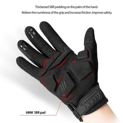 Windproof SBR Touch Screen Full Finger Shockproof Sport Gloves