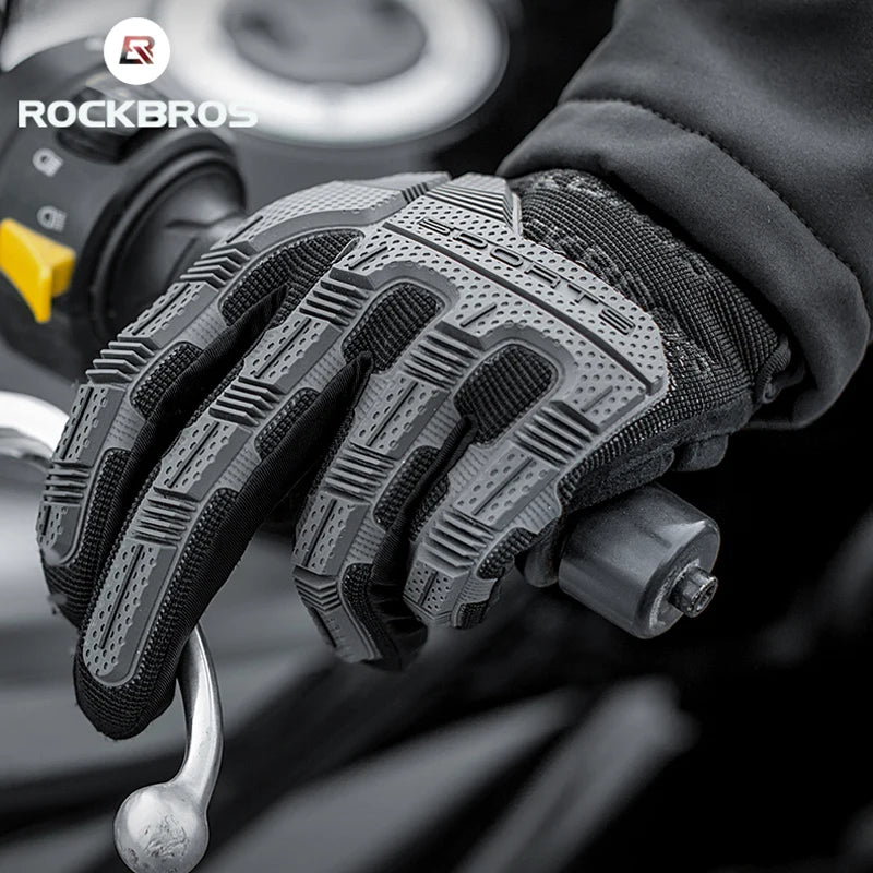 Windproof SBR Touch Screen Full Finger Shockproof Sport Gloves