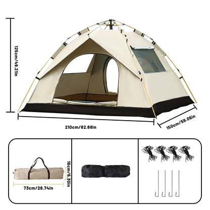 Golden Tent - Portable 3-4 Person Sun & Rain Shelter