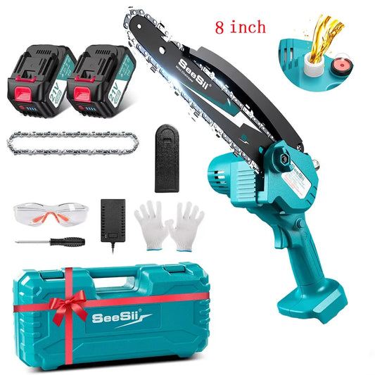 8'' Mini Chainsaw Rechargeable Handheld Makita 18V Battery