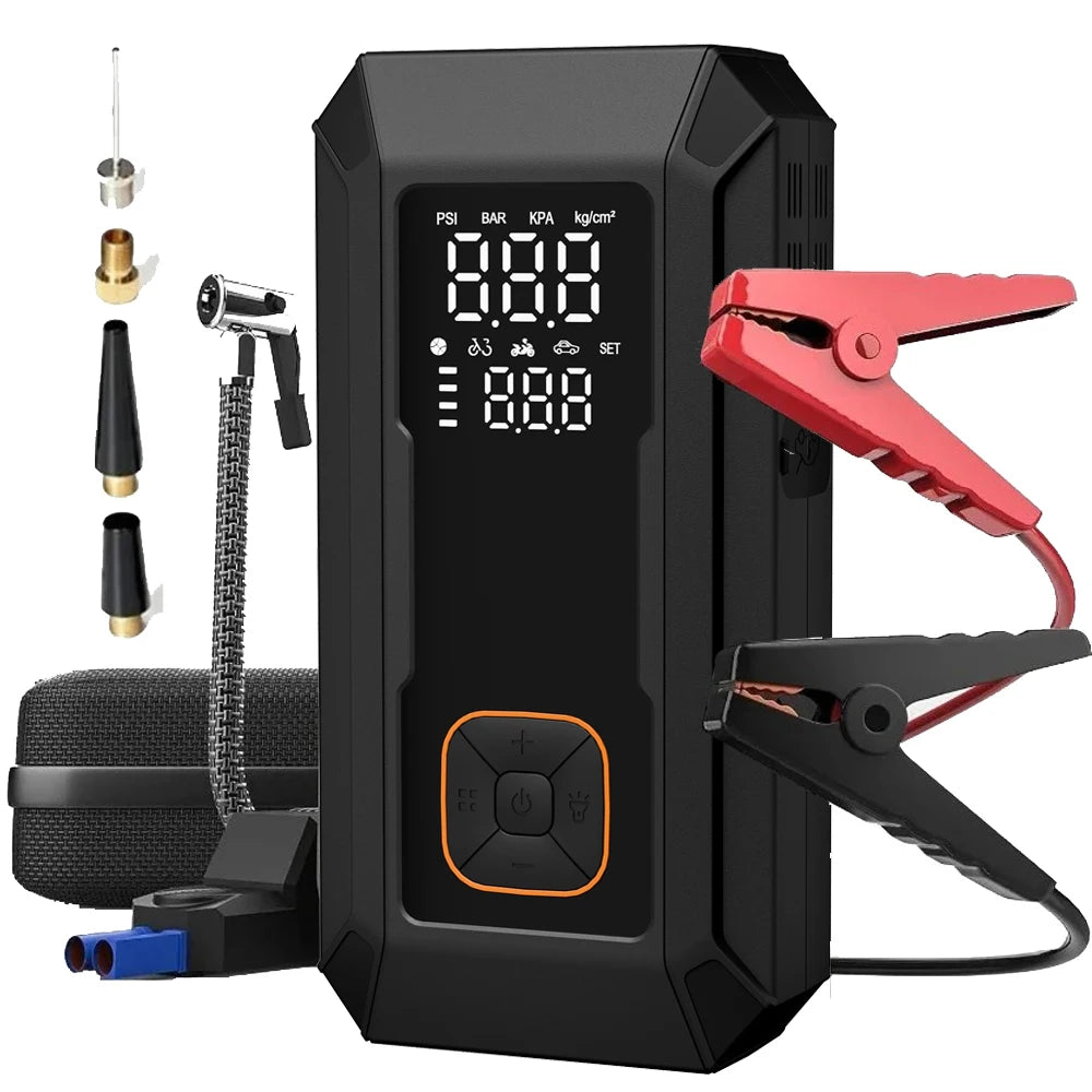 4000A Jump Starter Battery Booster 150Psi Tire Inflator LED Light