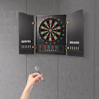 Electronic Dart Board with 4 LED Displays 12 Darts