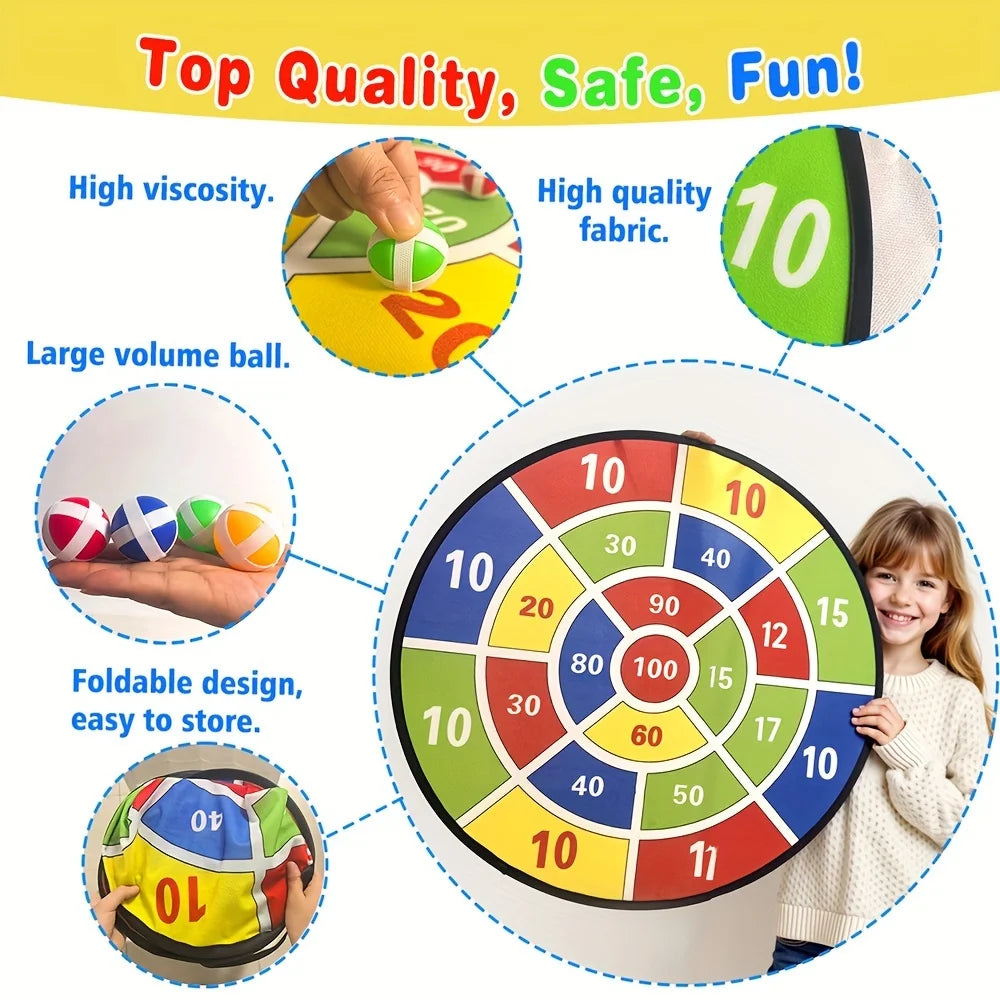 Sticky Ball Dart Board Game, 12pcs Family Games