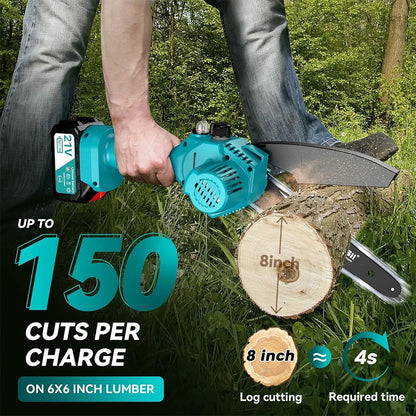 8'' Mini Chainsaw Rechargeable Handheld Makita 18V Battery