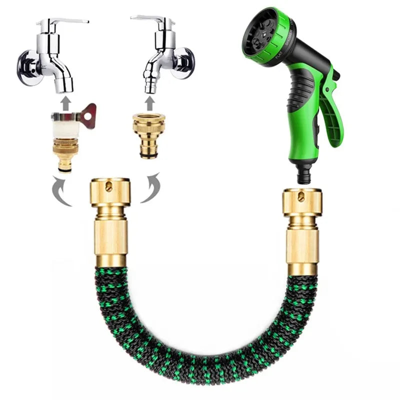 1Pcs 50FT/75FT/100FT Garden Telescopic Hose Expandable High-Pressure Watering Gardening Tools