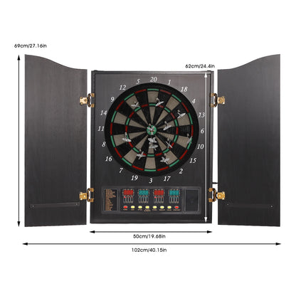 Electronic Dart Board with 4 LED Displays 12 Darts