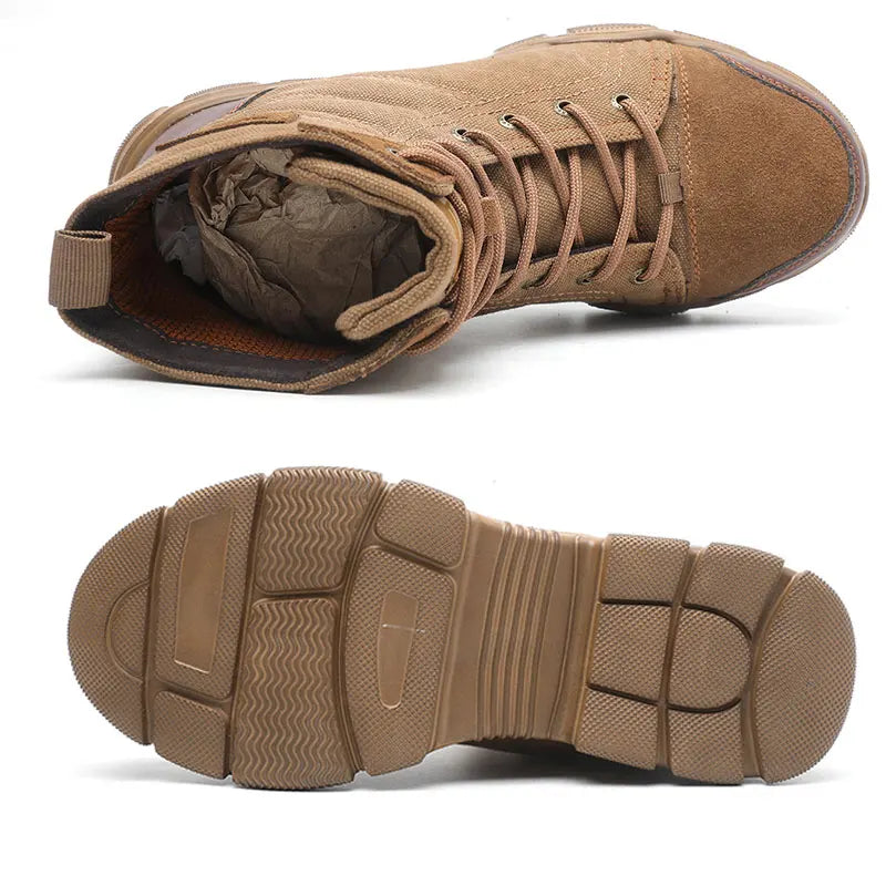 Steel Toe Men Work Boots Desert Safety 36-48