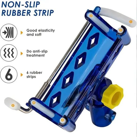 2-piece stainless steel fishing rod holder, 360° adjustable