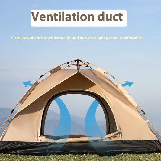 Golden Tent - Portable 3-4 Person Sun & Rain Shelter