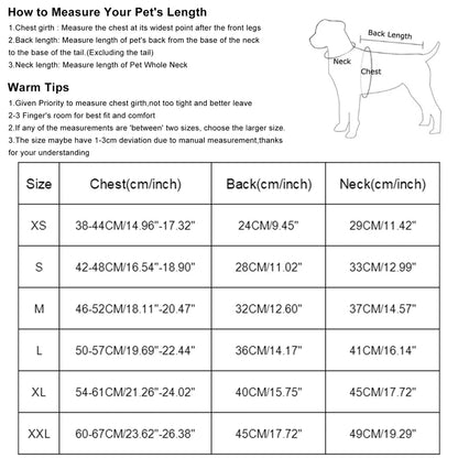 Winter Dog Harness Vest Waterproof Warm Pet Jacket