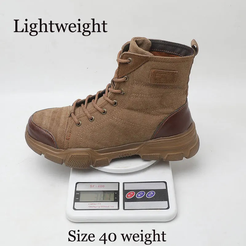 Steel Toe Men Work Boots Desert Safety 36-48