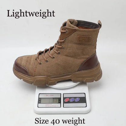 Steel Toe Men Work Boots Desert Safety 36-48