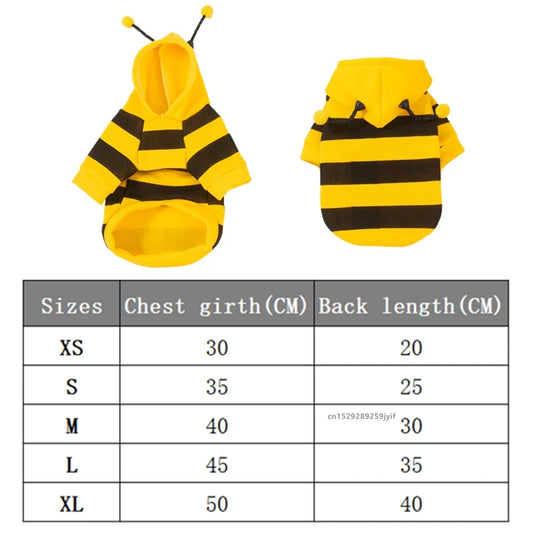Bee Pet Puppy Coat Apparel for Small Medium Dogs & Cats