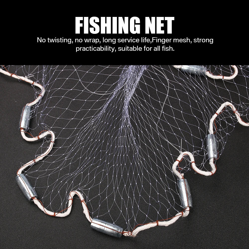 4Ft-8FT Radius Throw Bait Net for Saltwater with Aluminum Sinker