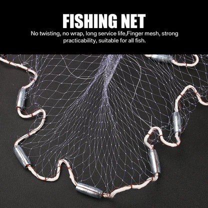 4Ft-8FT Radius Throw Bait Net for Saltwater with Aluminum Sinker