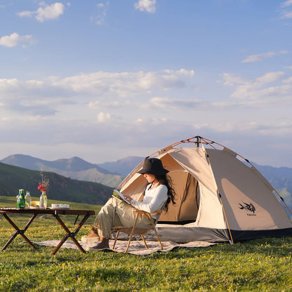 Golden Tent - Portable 3-4 Person Sun & Rain Shelter