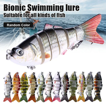5pcs Lifelike  Bass Lure Bait with 3D Holographic Eyes