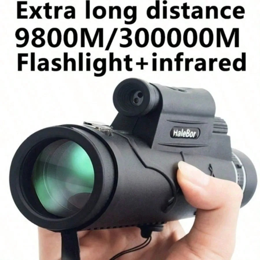 Extra Long Compass Flashlight Night Vision Laser Hiking Telescope