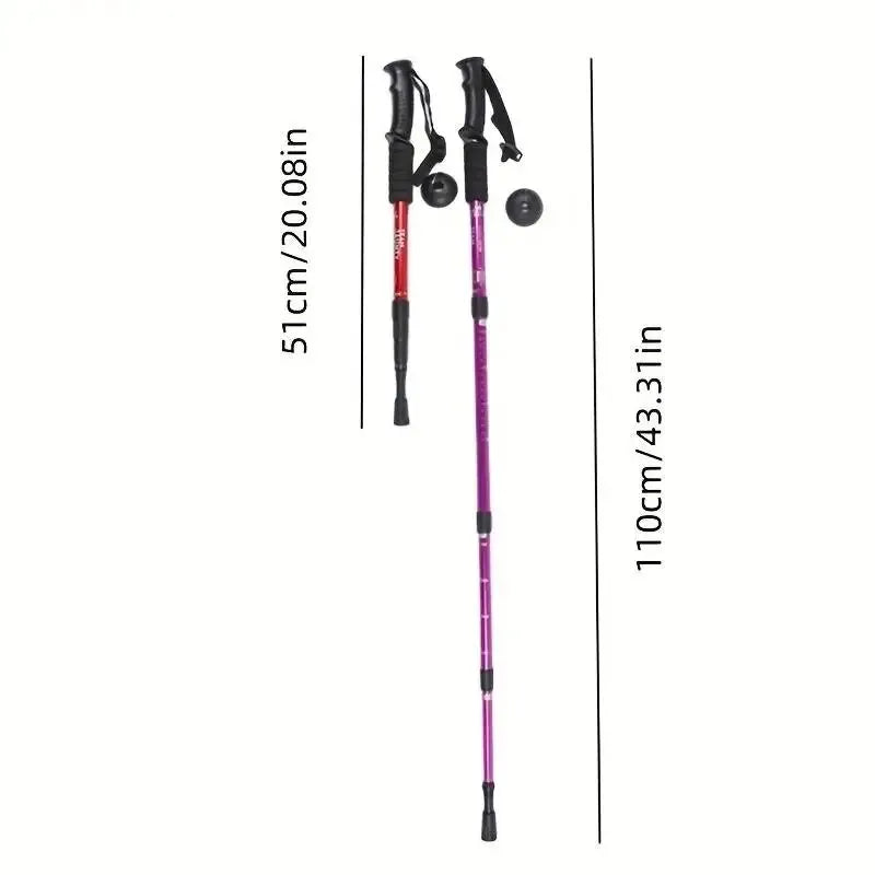 Foldable Ultralight Hiking Pole  For Outdoor Camping, Mountaineering, Backpacking And Trip