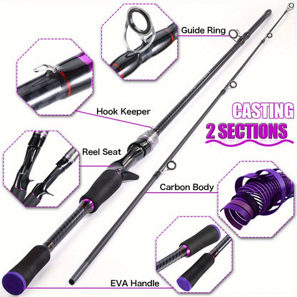 Telescopic Fishing Rod Carbon Fiber,for Freshwater & Saltwater