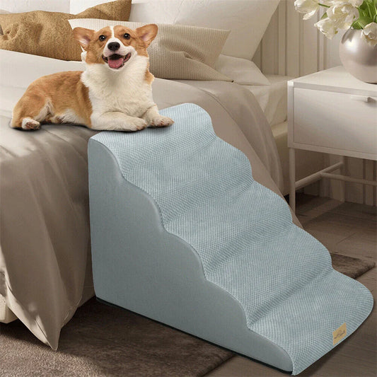 5 Steps  for High Beds and Sofa, Sponge Foam, Removable Washable Cover