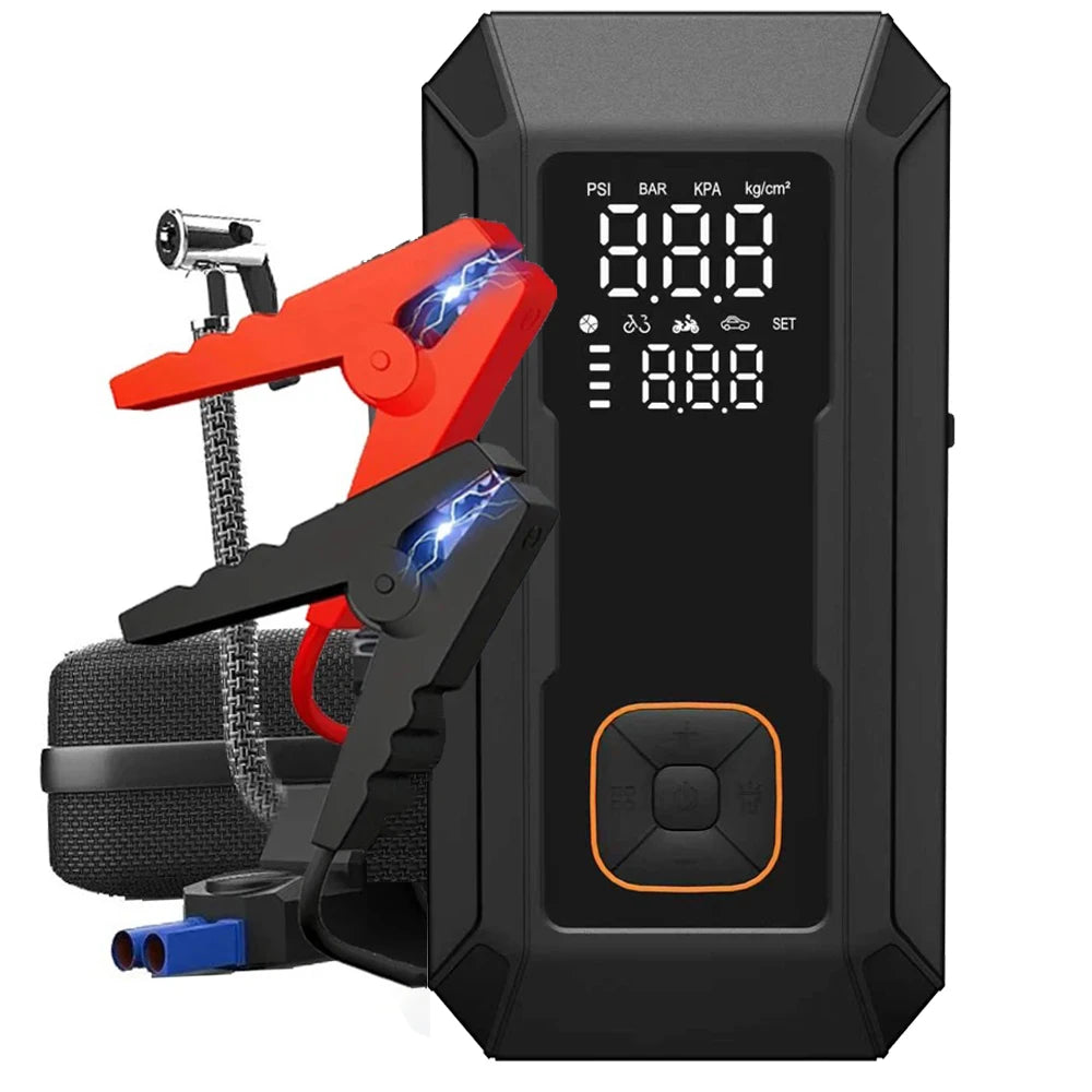 4000A Jump Starter Battery Booster 150Psi Tire Inflator LED Light