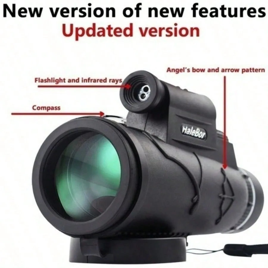 Extra Long Compass Flashlight Night Vision Laser Hiking Telescope