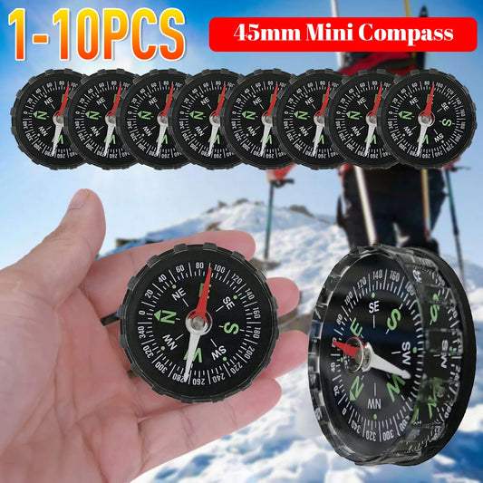 10-1PCS Mini Compass 45MM Portable Handheld Navigation Tool
