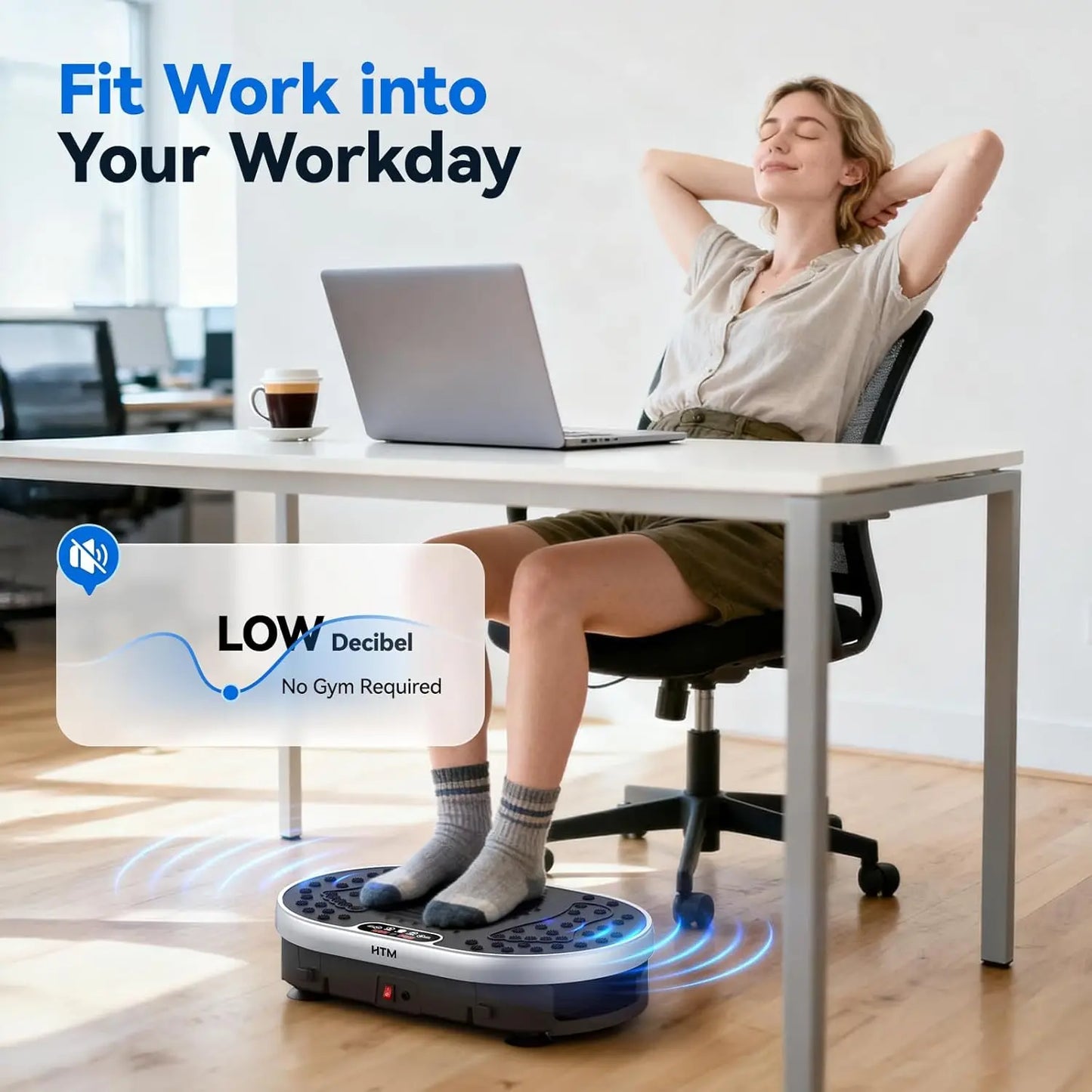 Vibration Plate 120 Speed Levels 9 Preset Programs Weight Loss Fat Burning Muscle Toning