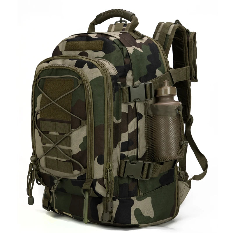 60L Military Tactical Backpack Travel Hiking Rucksacks Camping Hunting