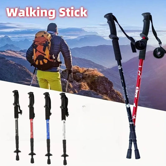 Foldable Ultralight Hiking Pole  For Outdoor Camping, Mountaineering, Backpacking And Trip