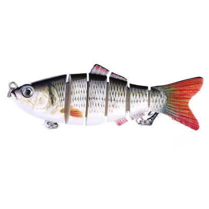 5pcs Lifelike  Bass Lure Bait with 3D Holographic Eyes