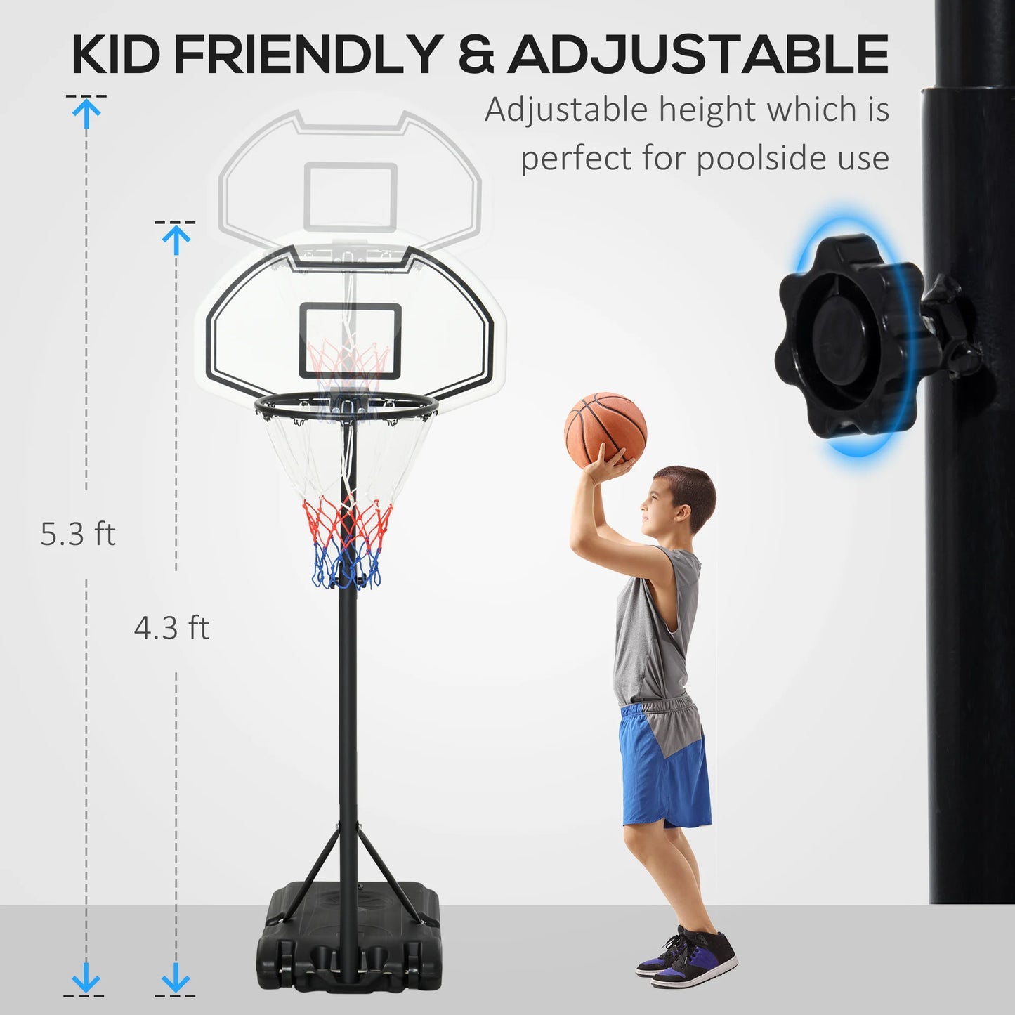 Outdoor Basketball Hoop set Adjustable