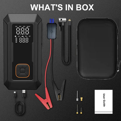 4000A Jump Starter Battery Booster 150Psi Tire Inflator LED Light