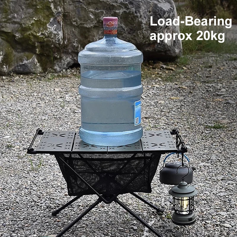 Folding Camping Table Aluminum Table with Storage Mesh Bag