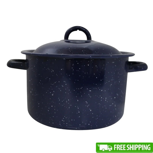 Enamel Stock Pot with Double Handles Oven Safe Stock Pot