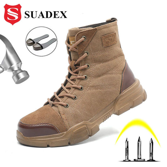 Steel Toe Men Work Boots Desert Safety 36-48