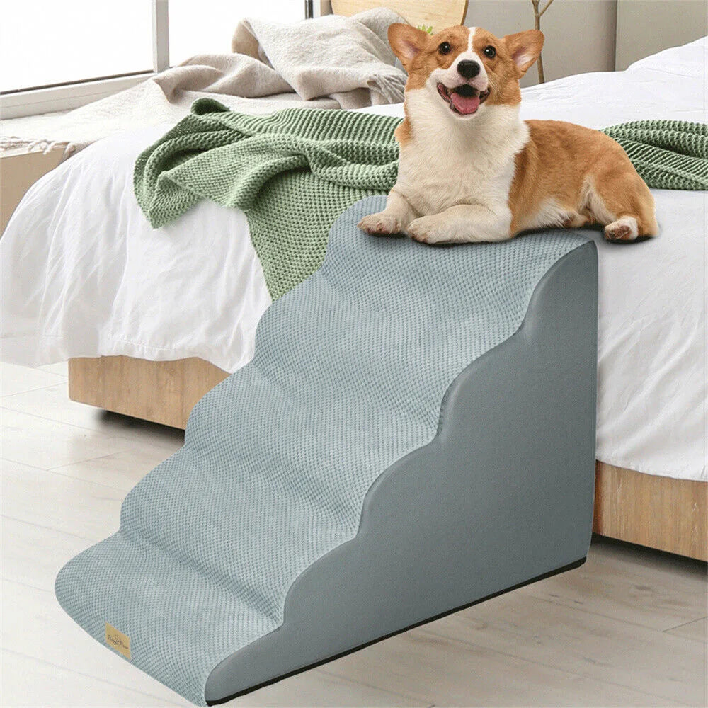 5 Steps  for High Beds and Sofa, Sponge Foam, Removable Washable Cover
