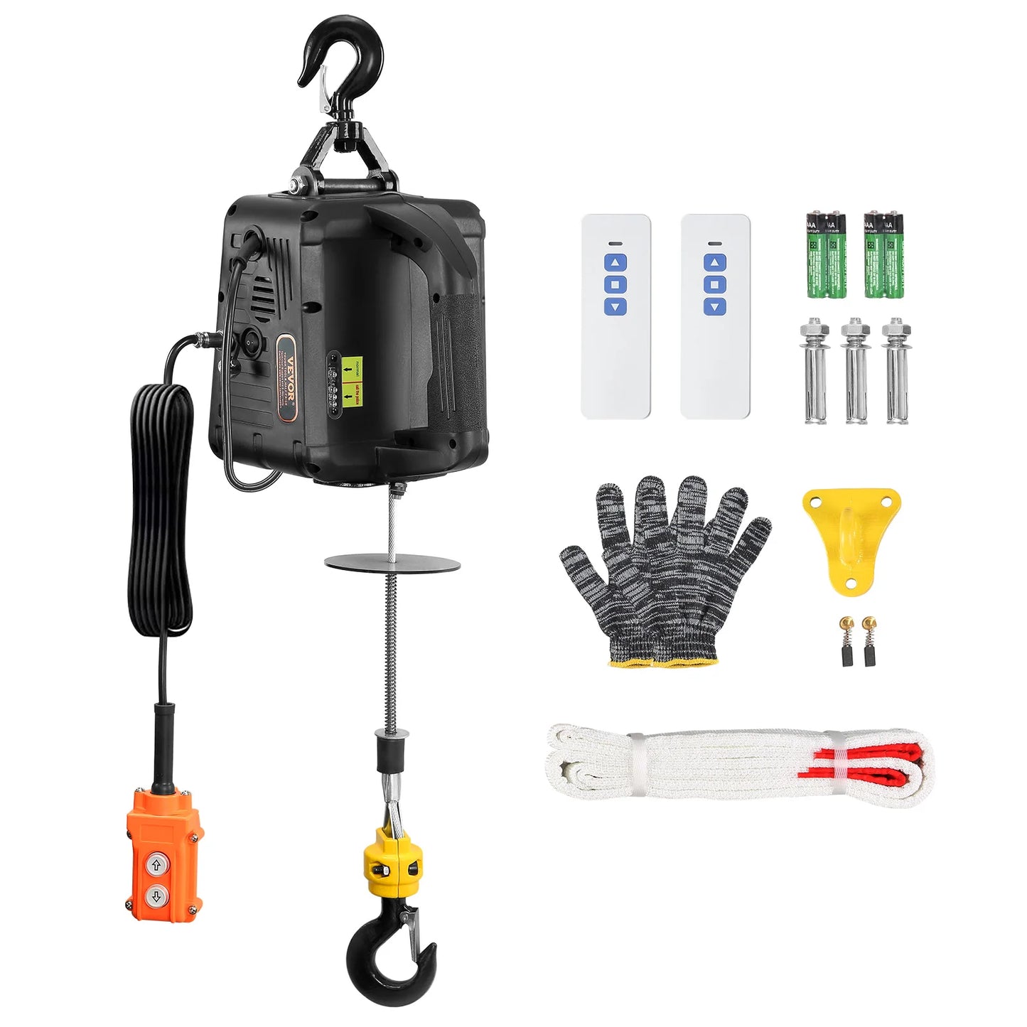 1100lbs Portable Power Winch Crane with Wireless Remote Control