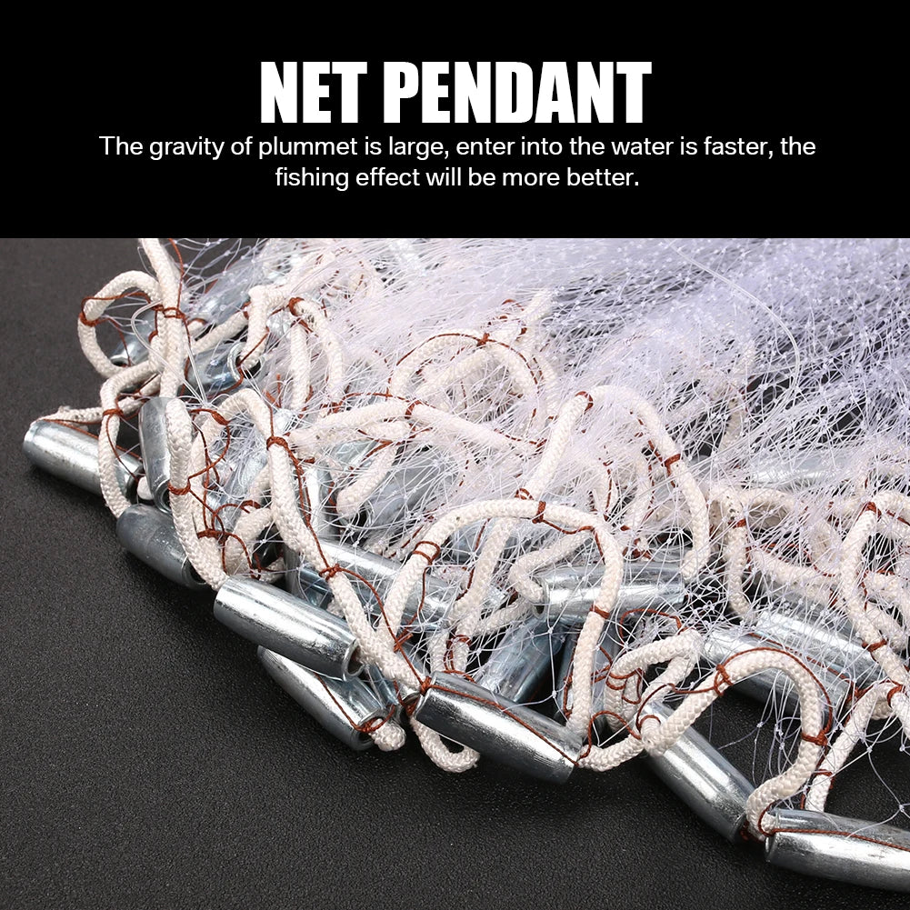 4Ft-8FT Radius Throw Bait Net for Saltwater with Aluminum Sinker