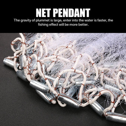 4Ft-8FT Radius Throw Bait Net for Saltwater with Aluminum Sinker