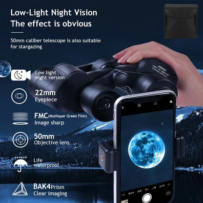 180x100 Zoom Binoculars Day Night Vision Long Range Waterproof