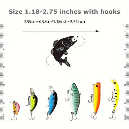 30pcs Fishing Lures Set – for Freshwater & Saltwater
