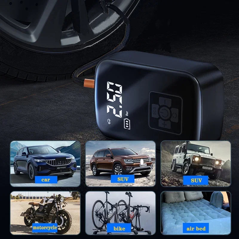 Bicycle Pump 150 PSI Tire Inflator Electric Tire Inflator