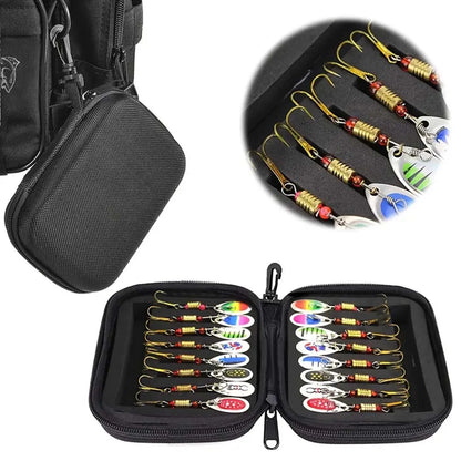 16Pcs Spinner Lure for Pike Walleye Trout Bass Salmon Vibration Effect
