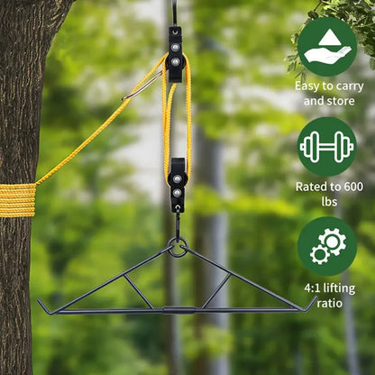 700LB Capacity Lift, Pulley Lift System
