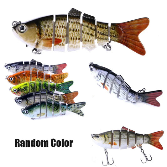 5pcs Lifelike  Bass Lure Bait with 3D Holographic Eyes